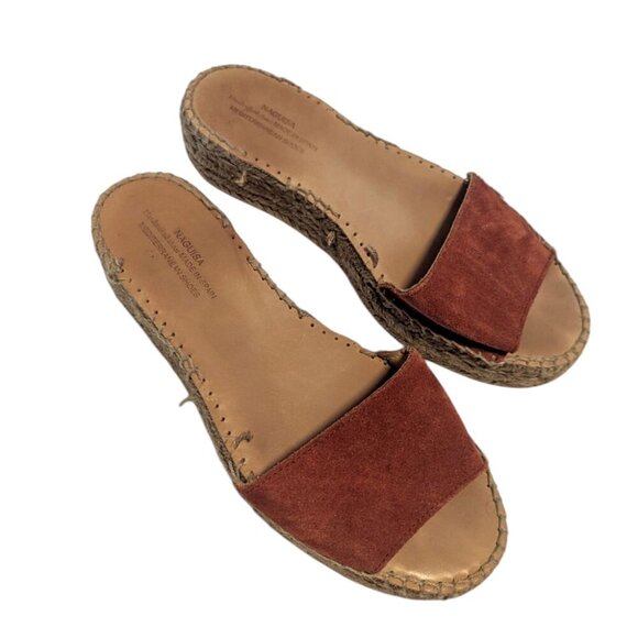 Naguisa Mediterranean Shoe Espadrille Leather Slip On Slide Anthropologie Sandal - Picture 3 of 9